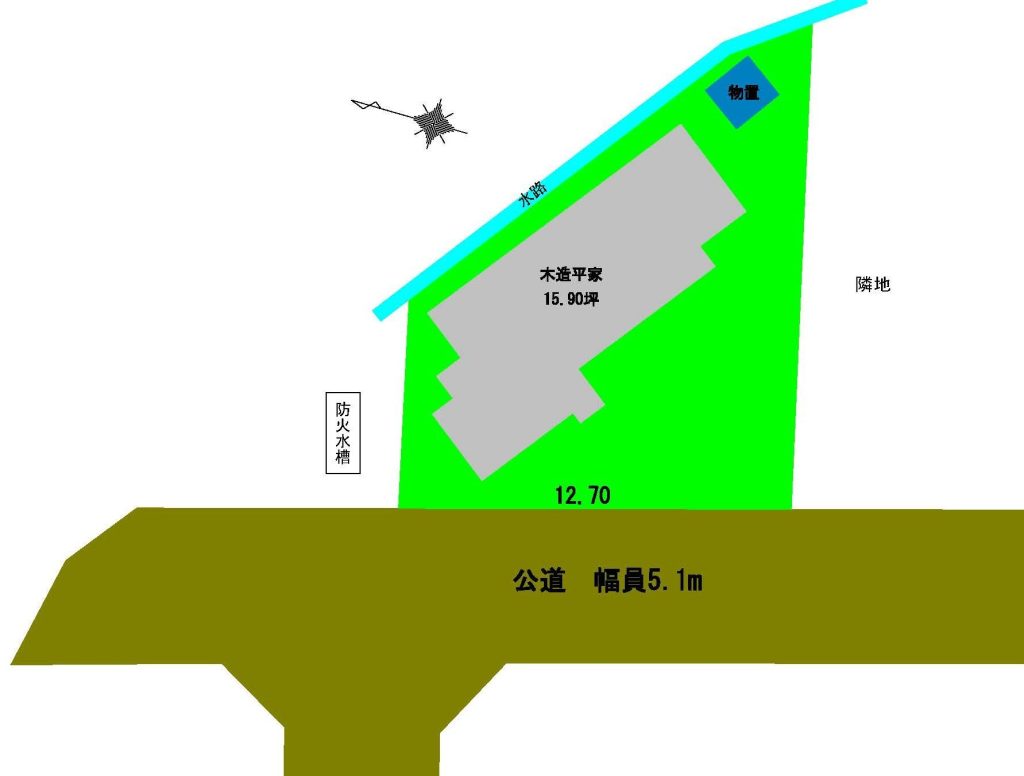 竜島古家付44坪