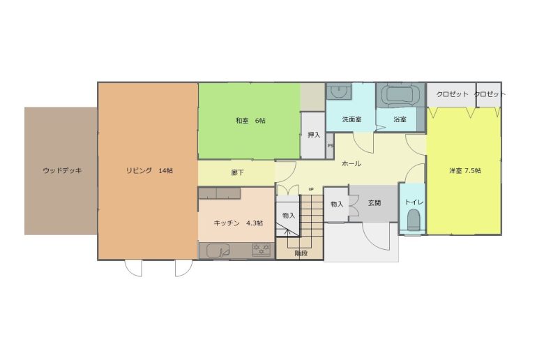 ケープタウン　1階間取図